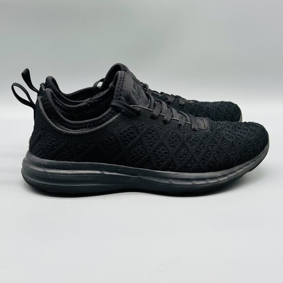APL Shoes Womens 7 Black Knit TechLoom Phantom Running Athletic Sneakers Comfort - Picture 1 of 10